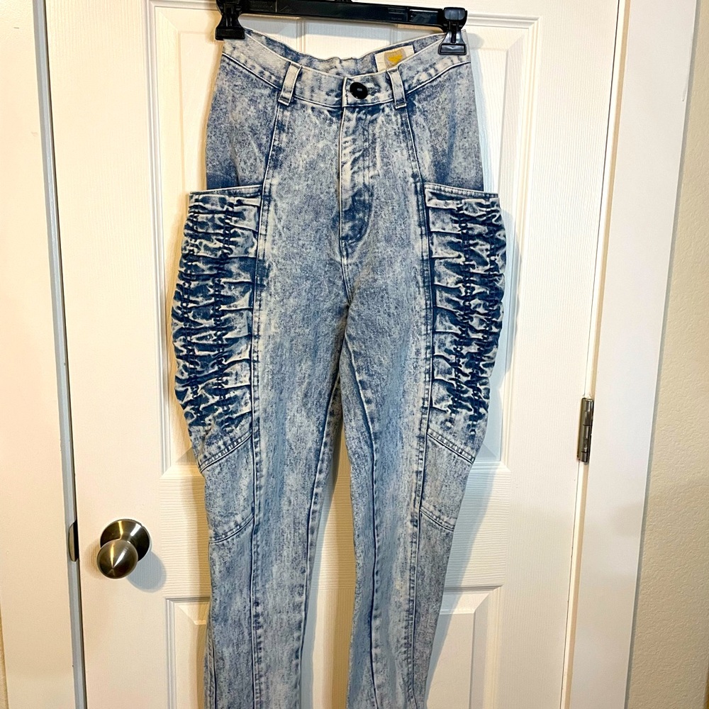 VTG 80s Alaska Sport Life ultra high rise (ugly af) acid wash denim jeans sz 5/6